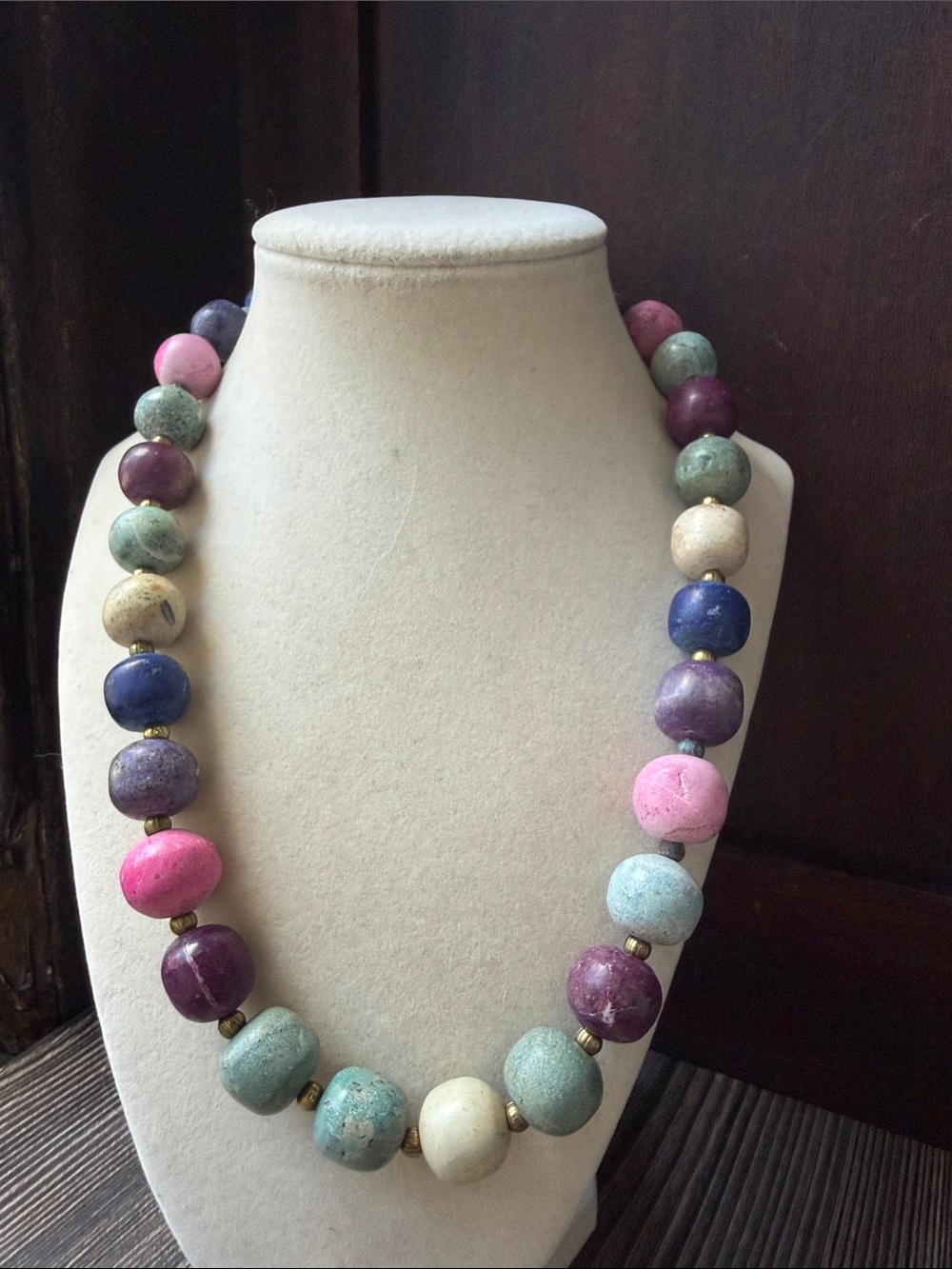 Colorful Multi-Color Beaded Statement Necklace - Women Jewelry
